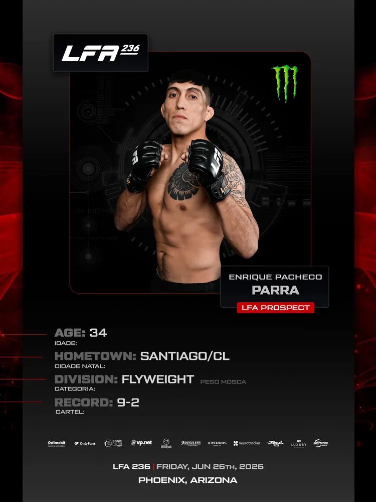 Ficha oficial de LFA 236: Enrique Pacheco Parra, LFA Prospect